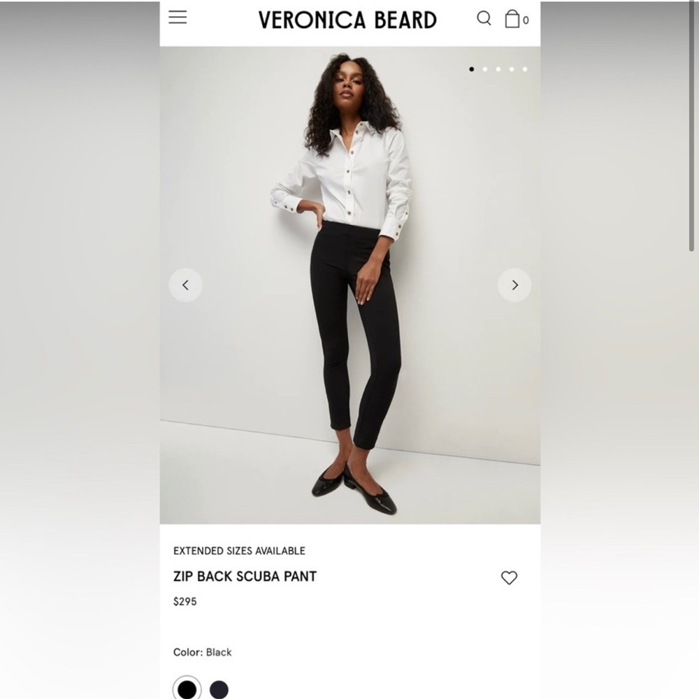 NEW Veronica Beard Black Zip Back Scuba Size 2 - Picture 2 of 9